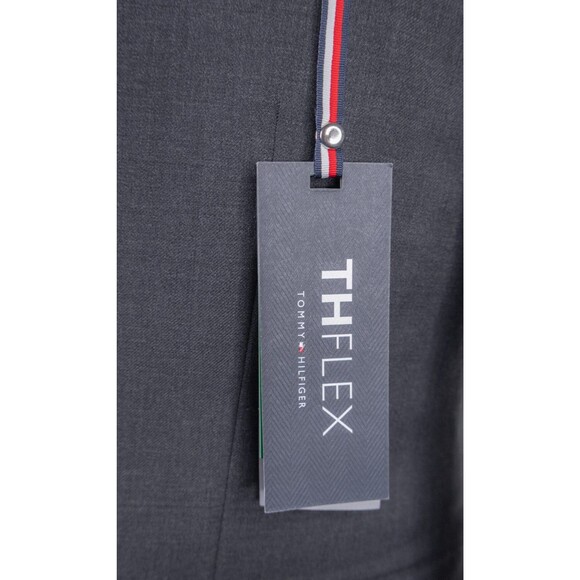 NWT Tommy Hilfiger 2-Pcs Suit Solid Gray Jacket Sz 38S Pants 36X34 Wool Blend - Picture 6 of 16